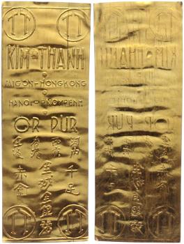 Preview: Vietnam | KIM-THANH Saigon-Hongkong-Hanoi-Pnompenh o.J Goldbarren / Goldplatte / Goldblech